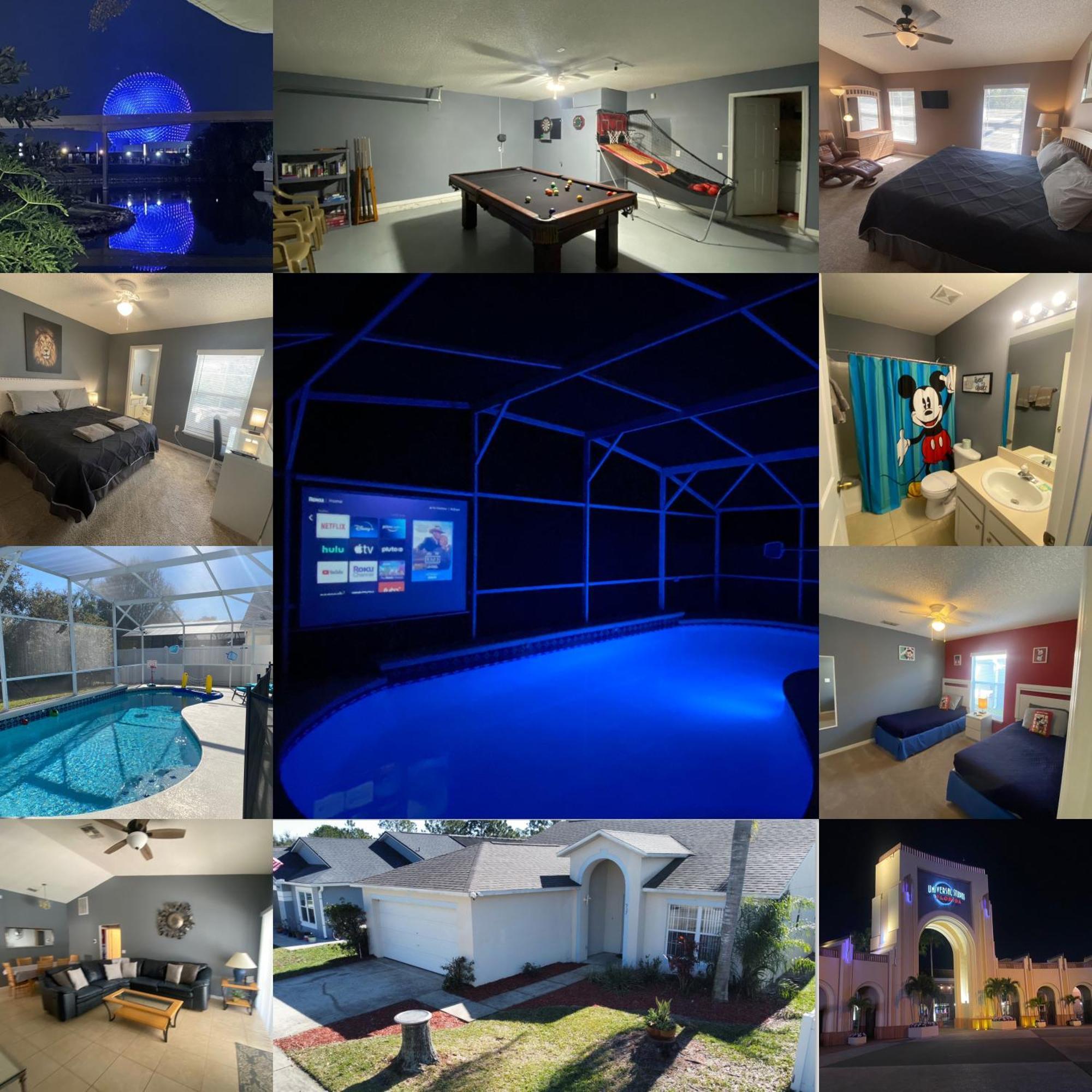 3 Bedroom Villa With Poolside Cinema And Games Room Close To Theme Parks Sleeps 6 Plus 2 Orlando Exterior foto